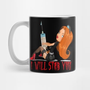 I Will Stab You Nurse Witch Halloween Twisted Design Mug